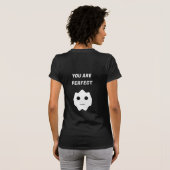 Sie sind perfekt Fun White Modern Flat Face T-Shirt (Schwarz voll)