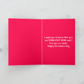 Sie sind perfekte Karte Mamavalentines Tages (Innenseite)