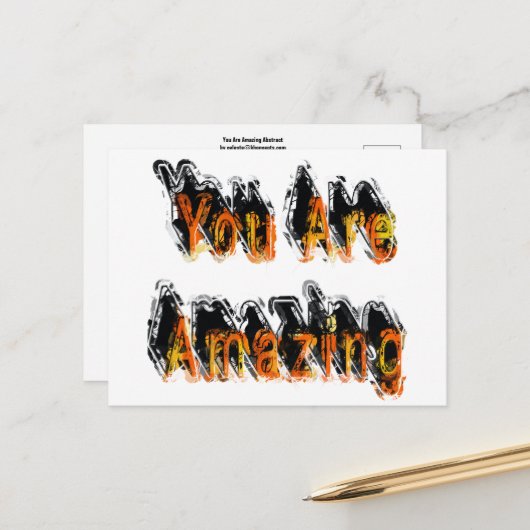 Sie sind Phantastisch Abstrakt Postkarte (Vorderseite/Rückseite Beispiel)