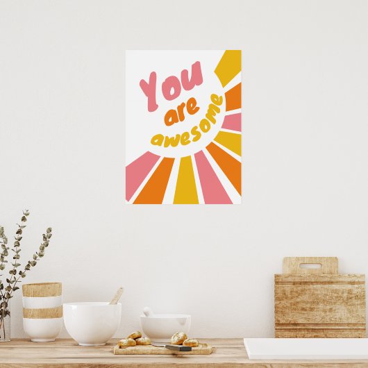 Sie sind phantastisch ein positives Affirmation Po Poster (Küche)