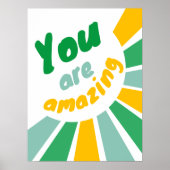 Sie sind Phantastisch ein positives Affirmation Po Poster (Vorne)
