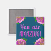 Sie sind Phantastisch - Elegante Rosa Gold Kontur Magnet (Vorderseite/Rückseite)