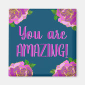 Sie sind Phantastisch - Elegante Rosa Gold Kontur Magnet (Vorne)