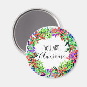 Sie sind Phantastisch florale Wasserfarben Blaue V Magnet (Vorderseite/Rückseite)