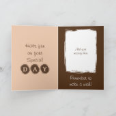 Sie sind phantastisch fügen Fotoname Braun Geburts Karte (Innenseite)