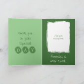 Sie sind phantastisch fügen Fotoname Grün Geburtst Karte (Innenseite)