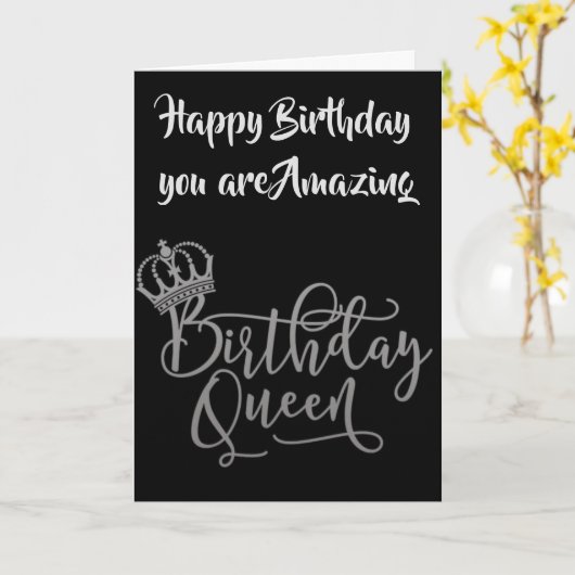 **SIE SIND PHANTASTISCH** GEBURTSTAG QUEEN KARTE (Gelbe Blume)