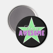 Sie sind PHANTASTISCH - Green & Lila Star Magnet (Vorderseite/Rückseite)