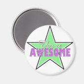 Sie sind PHANTASTISCH - Grüne und Lila Sternmagnet Magnet (Vorderseite/Rückseite)