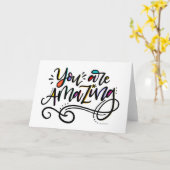 Sie sind Phantastisch, handschriftlich Karte (Gelbe Blume)