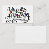 Sie sind Phantastisch, handschriftlich Visitenkarte (Vorne/Hinten)