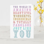 SIE SIND PHANTASTISCH KARTE (Gelbe Blume)