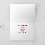 *SIE SIND PHANTASTISCH* LIEBE SIE "AUF DEM WEG" KARTE (Innenseite)