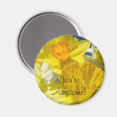 Sie sind Phantastisch! Magnete Gelbe Daffodil-Blum Magnet (Vorderseite/Rückseite)