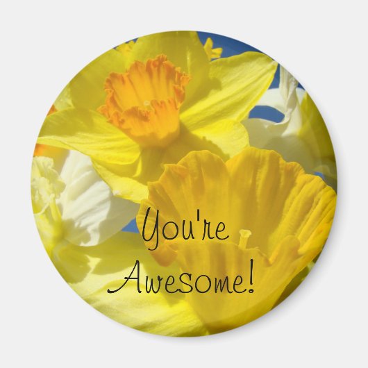 Sie sind Phantastisch! Magnete Gelbe Daffodil-Blum Magnet (Vorne)