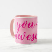 Sie sind phantastisch PINK Design Tasse (Vorderseite Links)