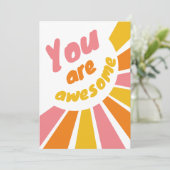 Sie sind phantastisch positive Bestätigungskarte Einladung (Stehend Vorderseite)