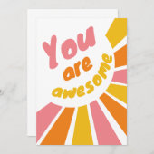 Sie sind phantastisch positive Bestätigungskarte Einladung (Vorne/Hinten)