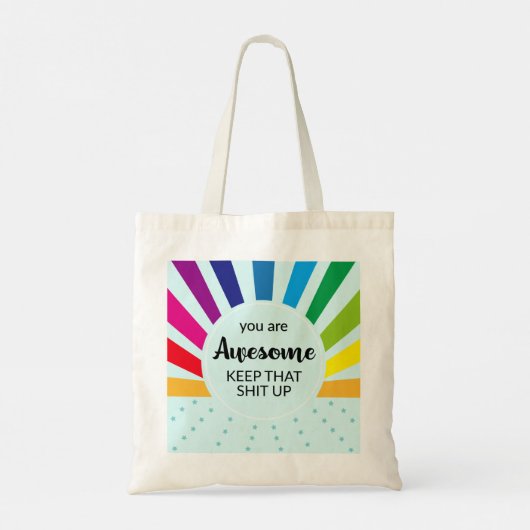 Sie sind Phantastisch Rainbow Motivierend Tote Bag Tragetasche (Rückseite)