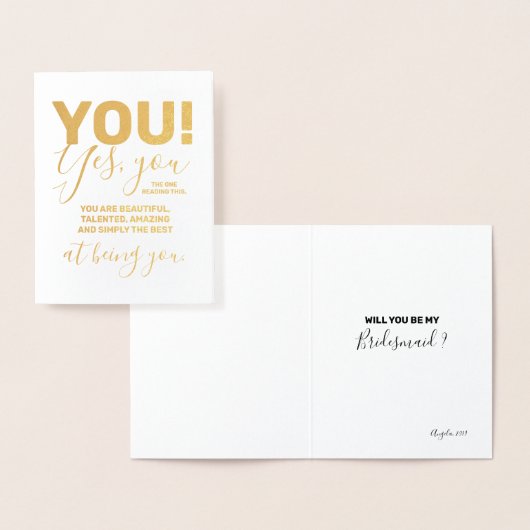 Sie sind Phantastisch und Best - Funny Bridesmaid Folienkarte (Anzeige)