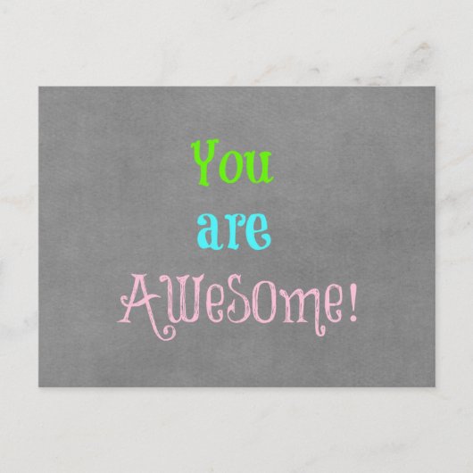 Sie sind Phantastische Angebotsbestätigung Postkarte (Vorderseite)