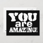 Sie sind Phantastische Inspiration Postkarte (Vorne/Hinten)