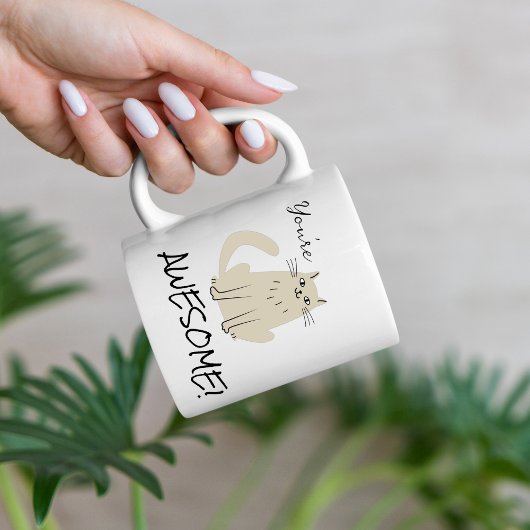 Sie sind Phantastische Katzenbewertung Kaffeetasse