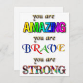 Sie sind Phantastische, mutige, inspirierende Wort Einladung (Vorne/Hinten)