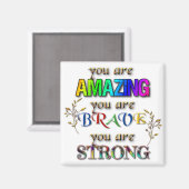 Sie sind Phantastische, mutige, inspirierende Wort Magnet (Vorderseite/Rückseite)