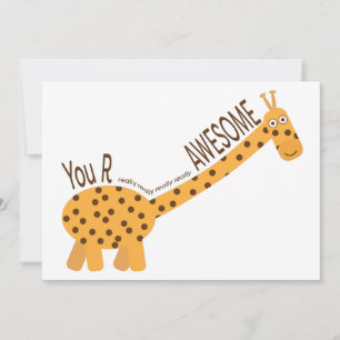 Sie sind Phantastische, Niedliche Giraffe-Illustra Feiertagskarte