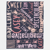 Sie sind Phantastische Personalisierte Namen Words Fleecedecke (Vorderseite)