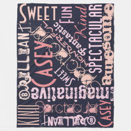 Sie sind Phantastische Personalisierte Namen Words Fleecedecke