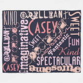 Sie sind Phantastische Personalisierte Namen Words Fleecedecke (Vorderseite (Horizontal))