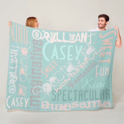 Sie sind Phantastischen Personalisierte Namen Word Fleecedecke (Beispiel)