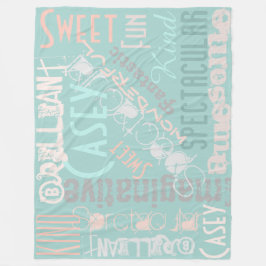 Sie sind Phantastischen Personalisierte Namen Word Fleecedecke