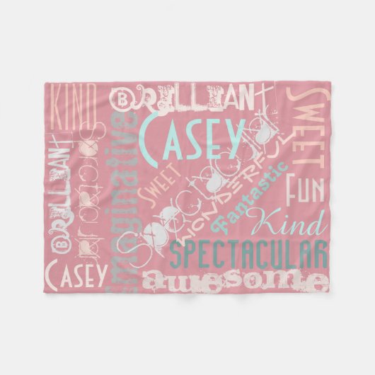 Sie sind Phantastischen Personalisierte Namen Word Fleecedecke (Vorderseite (Horizontal))