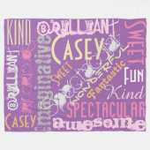 Sie sind Phantastischen Personalisierte Namen Wört Fleecedecke (Vorderseite (Horizontal))