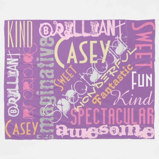 Sie sind Phantastischen Personalisierte Namen Wört Fleecedecke (Vorderseite (Horizontal))