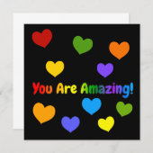 Sie sind Phantastischer Regenbogentext Mitteilungskarte (Vorne/Hinten)