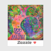 Sie sind Phantastischer Whimsical Pink Tree Aufkleber (Blatt)