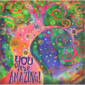 Sie sind Phantastischer Whimsical Pink Tree Aufkleber (Vorderseite)