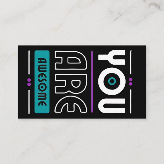 Sie sind phantastisches motivierend Sprichwort Visitenkarte (Vorderseite)