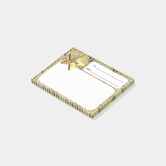 Sie sind Post-It einer Sternangestellt-Anerkennung Post-it Klebezettel (angewinkelt)