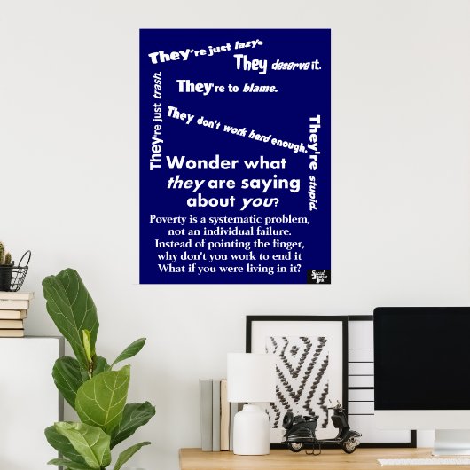 Sie sind Poster der Armut (Heimbüro)