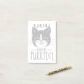Sie sind Purrfect Post-it Klebezettel (Auf Schreibtisch)