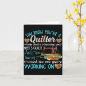 Sie sind Quilter, wenn Sie eine Illustrationsplanu Karte (Gelbe Blume)