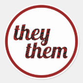 Sie sind rot und schwarz runder aufkleber (Vorderseite)