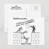 Sie sind schlauer als jeder Zombie Postkarte (Vorne/Hinten)