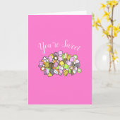 SIE SIND SCHNELLE Dolly-Mischung Britische Konfekt Karte (Gelbe Blume)