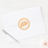 Sie sind schön "60er Vintag Rosa und Orange Runder Aufkleber (Umschlag)